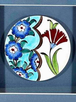 Spring Motif Iznik Ceramic Plaque - 2