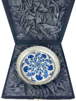 Sucrier Argenté avec Motifs de Tulipe et de Œillet – Élégance Florale Inspirée des Céramiques d’Iznik - 3
