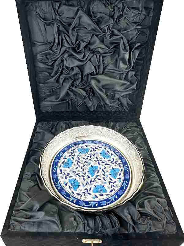 Sucrier Argenté avec Motifs Végétaux – Cadeau Institutionnel Élégant Inspiré des Céramiques d’Iznik - 3