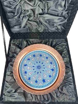 Sucrier Doré avec Motif Étoile Seldjoukide – Cadeau de Mariage Élégant et Spirituel - Çini Evi (1)