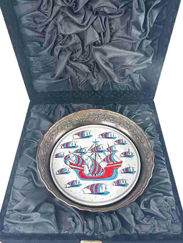 Sucrier Doré en Cuivre avec Motif de Galion – Cadeau Culturel d’Exception pour l’Étranger - 2