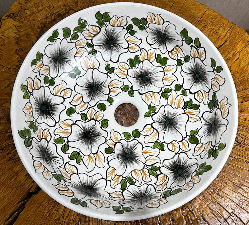 Suspension en céramique d’Iznik faite main – Motif de rose - 2