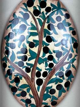 Symbol für Frieden und Fülle – Handgefertigtes Iznik-Keramikpaneel mit Olivenbaum-Motiv - Çini Evi (1)