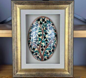 Symbol of Peace and Abundance – Handmade Iznik Tile Wall Art with Olive Tree Motif - Çini Evi