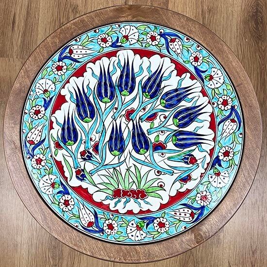 Table basse en céramique d’Iznik – Motifs tulipe et œillet – « Lalezar » - 2