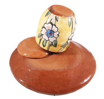 Tasse à café en argile motif printemps - Çini Evi (1)