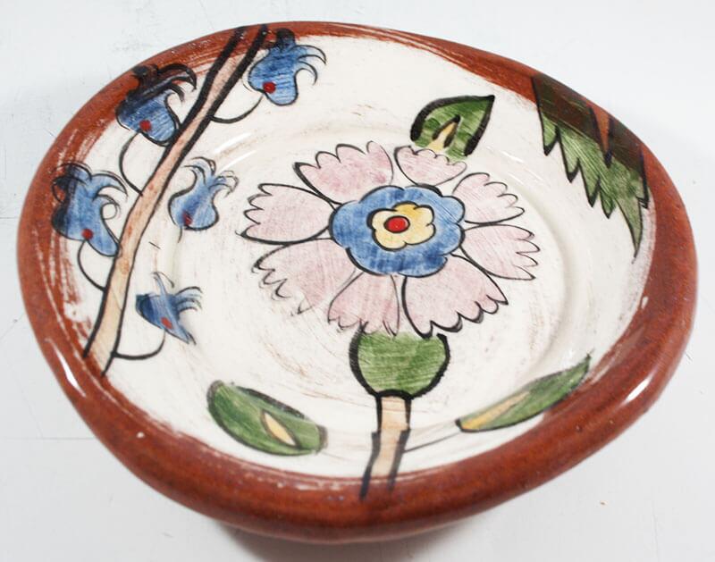 Tasse à café en argile motif végétal - 1