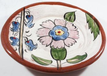 Tasse à café en argile nouveau motif printemps - Çini Evi