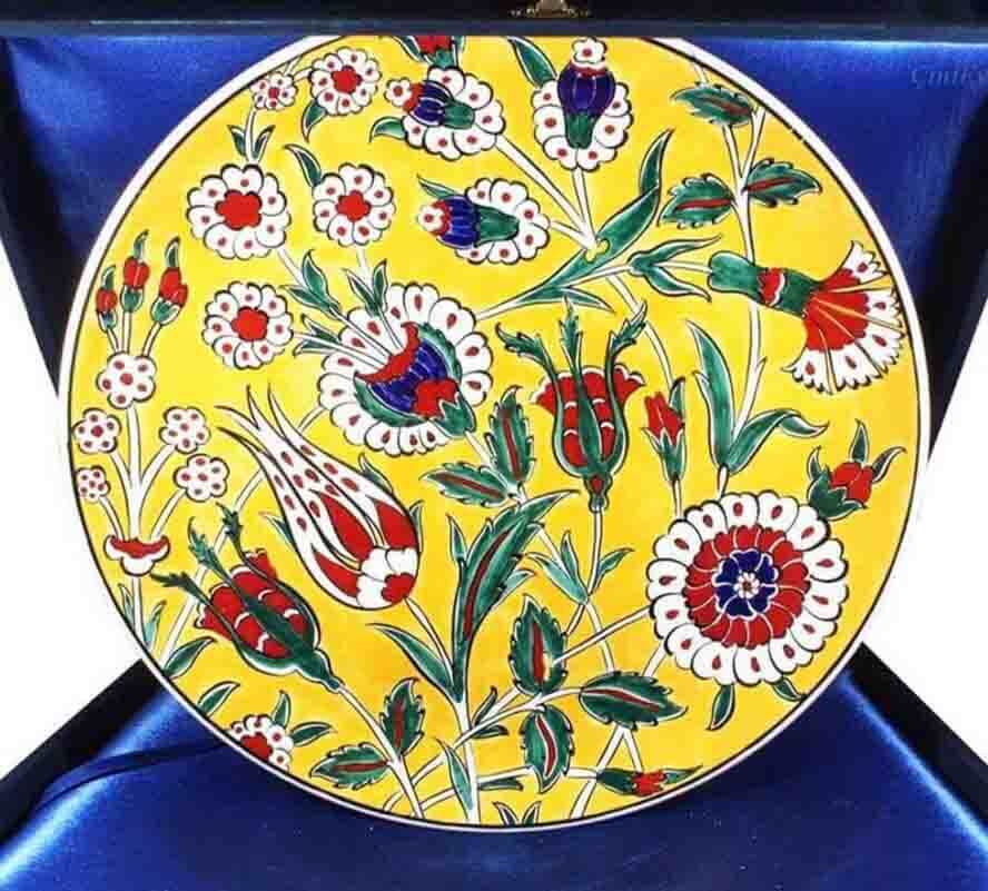 Teacher Gift 30 cm Iznik Ceramic Plate - 1