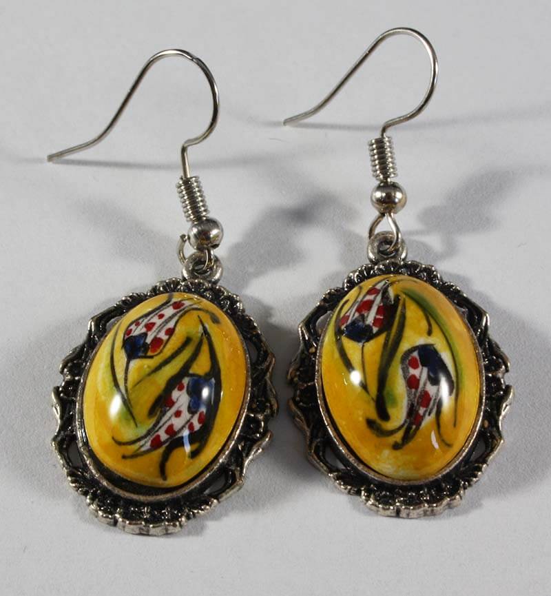 Ters Düze Lale İznik Küpe - 1