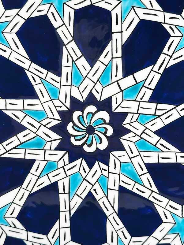 Thank You Gift, Seljuk Star Iznik Ceramic Plate - 2