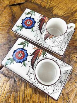 The Damascus-Style Hatayi Floral İznik Tile Coffee Serving Set – New Home & Special Occasion Gift - 3