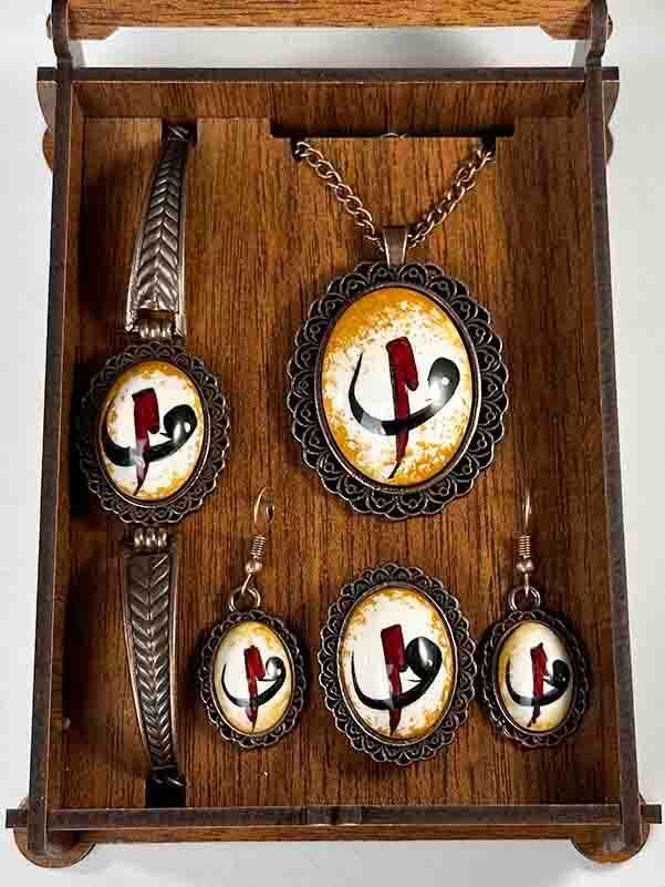 Secret of Elif and Vav Iznik Ceramic Jewelry Set - 2