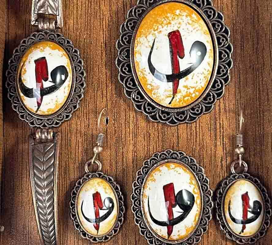 Secret of Elif and Vav Iznik Ceramic Jewelry Set - 1