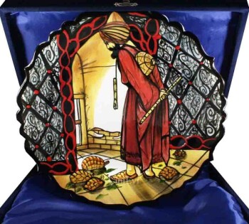 The Tortoise Trainer Iznik Ceramic Plate - Çini Evi