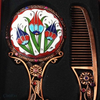 Three Tulip Mirror Set - Çini Evi (1)