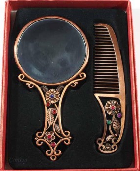 Three Tulip Patterned Iznik Tile Mirror Set - 3