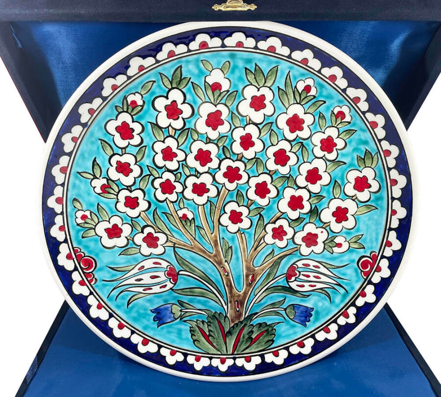 Traditional Gift 25cm Iznik Pottery Plate - 1