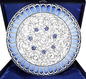 Traditional Gift 30 cm Iznik Ceramic Plate - Çini Evi