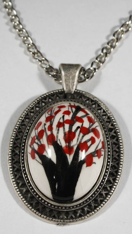 Tree of Life Iznik Ceramic Necklace - 1