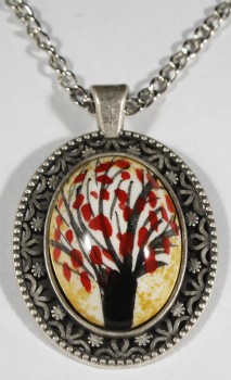 Tree of Life Iznik Ceramic Pendant - 1