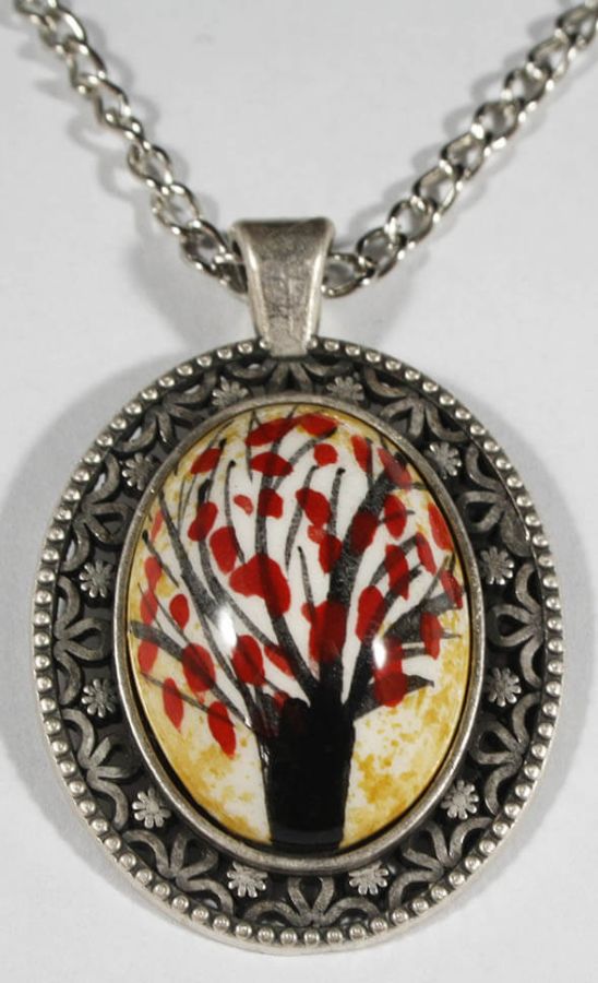 Tree of Life Iznik Ceramic Pendant - 1