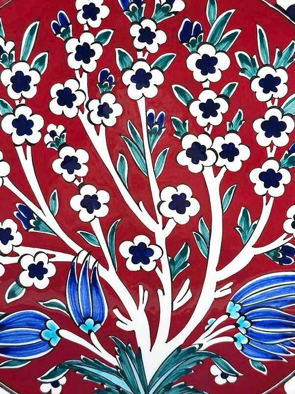 Tree of Life Motif Iznik Ceramic Plate - 2
