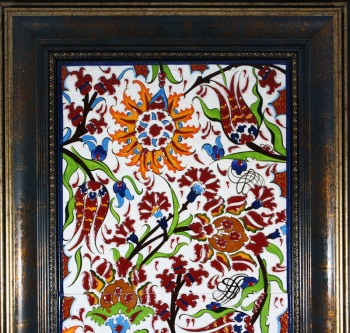 Iznik-Keramikpaneel „Tulpengarten“, 20x40 cm - 2