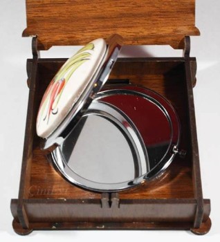 Tulip GardenI Iznik Pottery Pocket Mirror - Çini Evi (1)