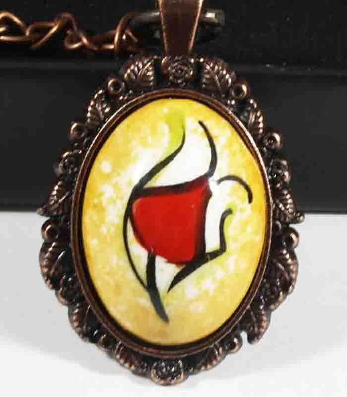 Tulip Motif Ceramic Bookmark - 1