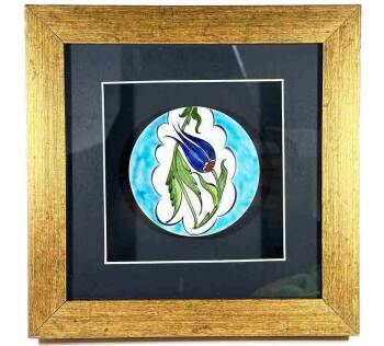 Tulip Motif Iznik Ceramic Plaque Gift for State Officials - 1
