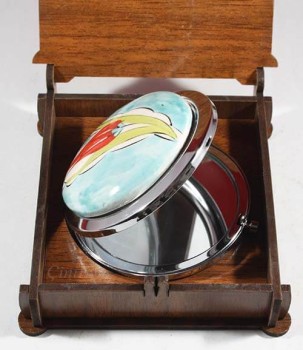 Tulip patterned makeup mirror - Çini Evi (1)