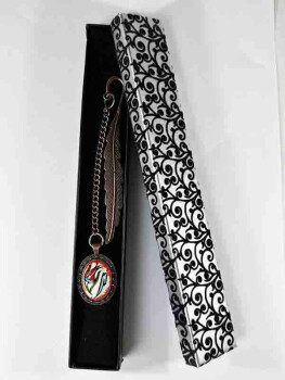 Tulpen- und Elif-Motiv Iznik-Keramik-Lesezeichen - Çini Evi (1)