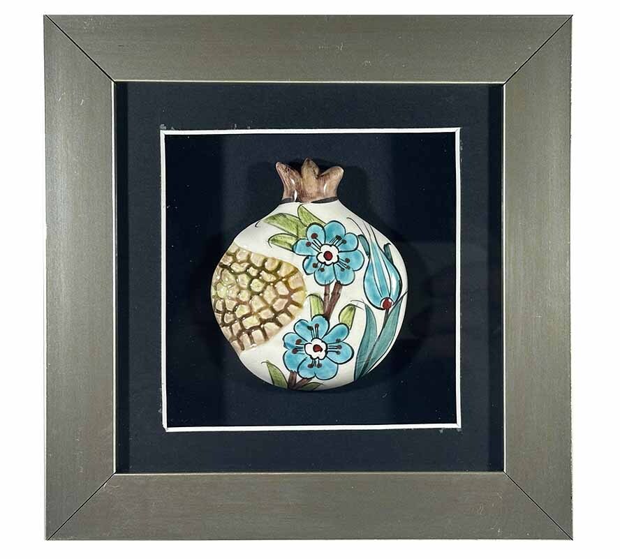 Turkuaz Armoni – İznik Çinili Nar Plaket - 1