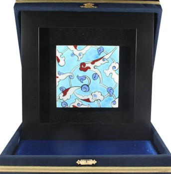 Gift Turquoise Floor Plaque Tile - 1