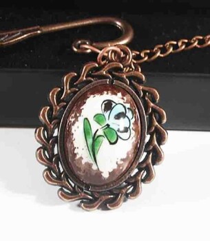 Turquoise Clover Iznik Ceramic Bookmark - 1