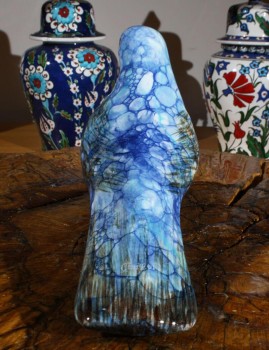 Turquoise Dove Pottery Figurines - 2