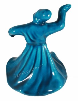 Turquoise Whirling Dervish Figurine - 2