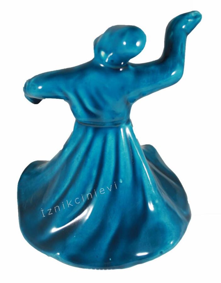 Turquoise Whirling Dervish Figurine - 2