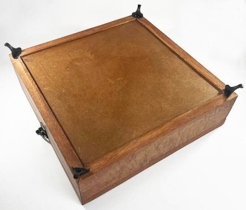Uhrenbox aus Holz mit Lotusmuster - 3