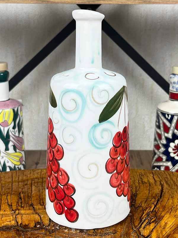 Üzüm Salkımı Motifli El İşi Sunum Şişesi 550 ml - 2