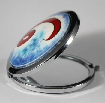 Vav Motif Iznik Ceramic Makeup Mirror - 3