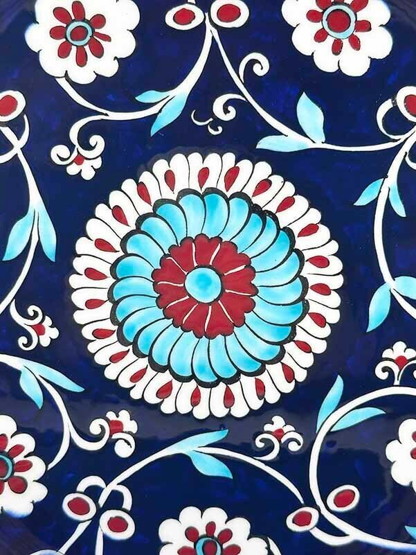 Verlobungs- und Hochzeitsgeschenk, 25cm Iznik Çini Teller - 2