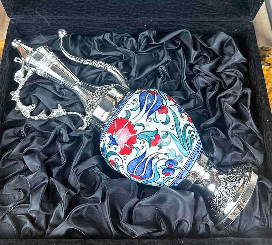 Silberbeschichtetes Keramik-Kannen-Set mit klassischen Iznik-Motiven - 2