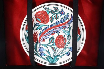 Vip Düğün Hediyesi İznik Çini Vazo ve Tabak Set - 3