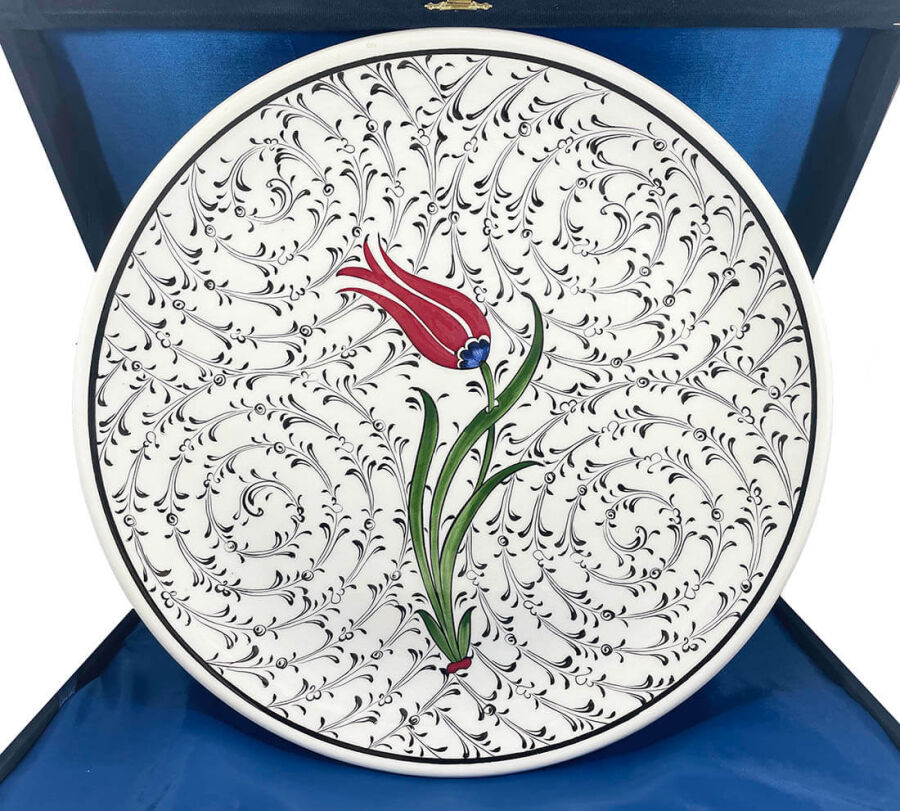 VIP Estuary and Flower Garden Iznik Pottery Plate 30cm - 1