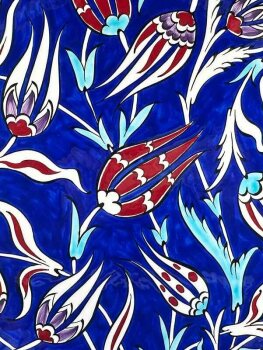 VIP-Geschenk für das Ausland – Iznik Çini Teller mit Tulpenmotiv - Çini Evi (1)