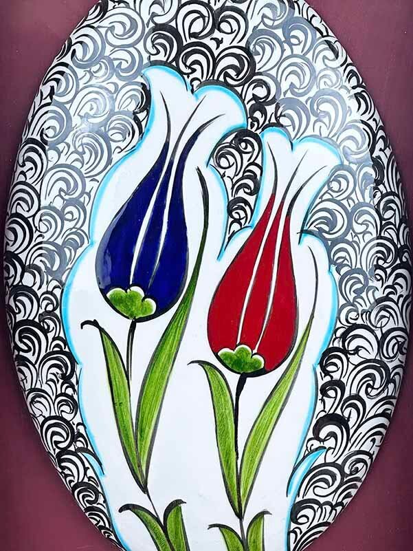 VIP Gift Halic and Tulip Pattern Matted Iznik Ceramic - 2