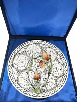 VIP Gift Iznik Ceramic Plate - 3