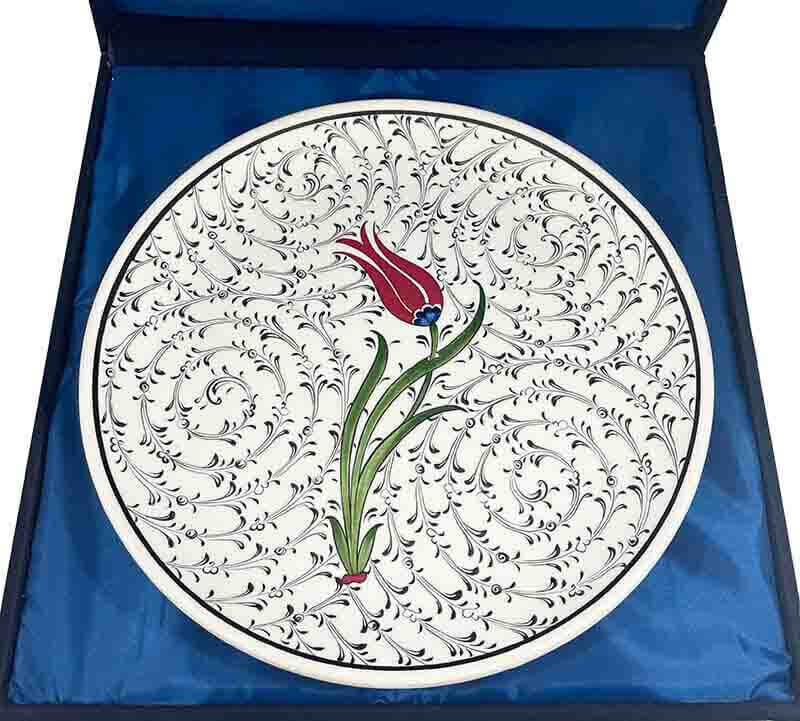 VIP Halic and Flower Garden Iznik Ceramic Plate 30 cm - 3